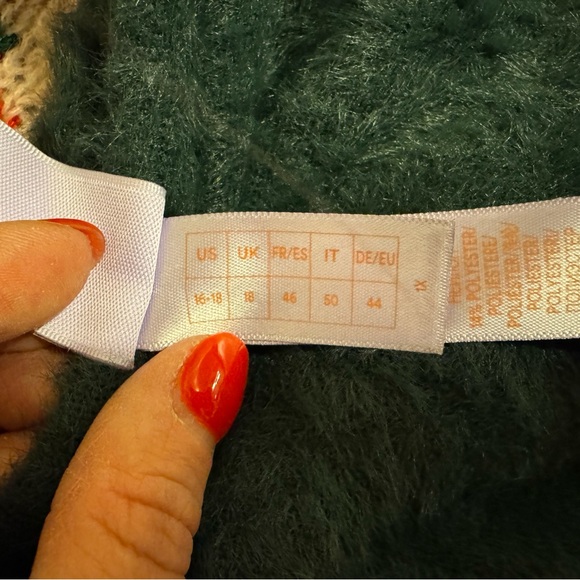 Savage x Fenty Botanical Green Fluff It Up Crop Top Fuzzy Bolero Sweater Sz. 1X - Picture 5 of 8